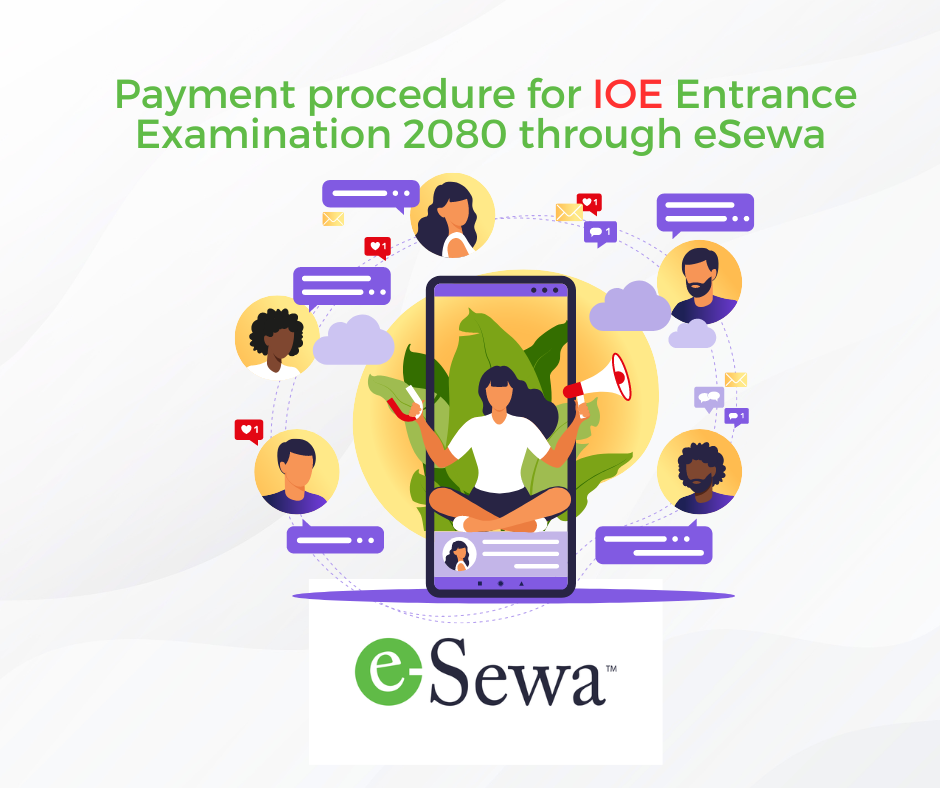 Payment procedure for IOE Entrance Examination 2080 through eSewa